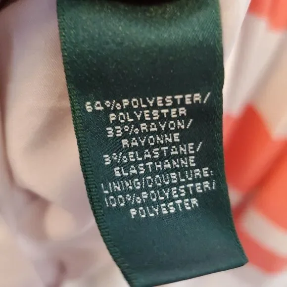 Lauren Ralph Lauren Dress Sleeveless Coral Beige Pleated Women’s Size 10 Lined - Picture 12 of 14